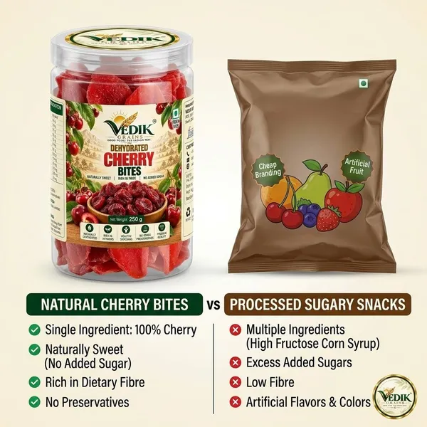 Vedik_Grains_Dried_Cherry_Bites_-_Freeze_Dried_Fruits,_Fruit_Mix_Snack,_Sweet_Fruit_Treat_Cherries_(1_x_250_g)