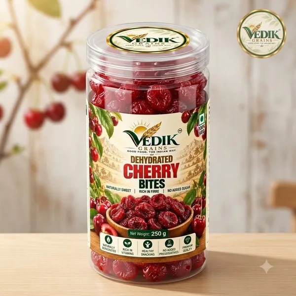 Vedik_Grains_Dried_Cherry_Bites_-_Freeze_Dried_Fruits,_Fruit_Mix_Snack,_Sweet_Fruit_Treat_Cherries_(1_x_250_g)