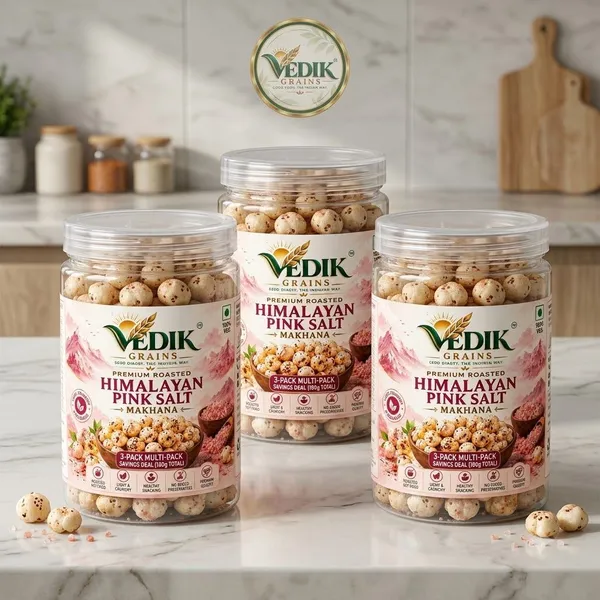 Vedik_Grains_Roasted_Pink_Salt_Makhana|Himalayan_Salt_Fox_Nuts|60g_Roasted_Makhana_(60_g)