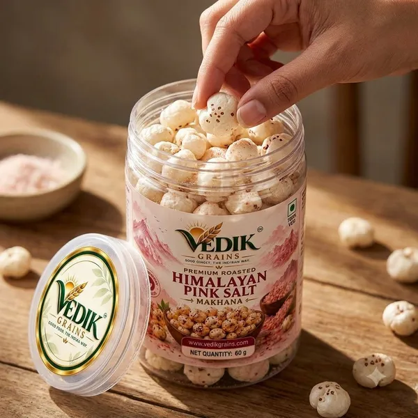 Vedik_Grains_Roasted_Pink_Salt_Makhana|Himalayan_Salt_Fox_Nuts|60g_Roasted_Makhana_(60_g)