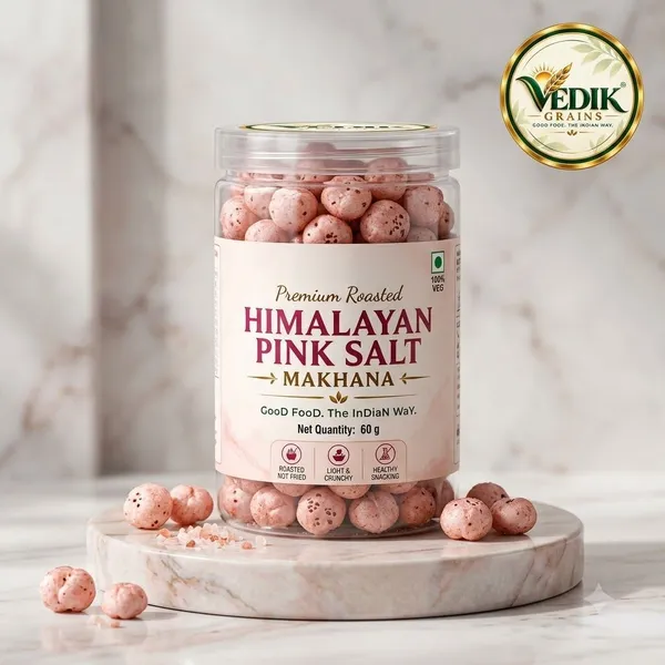 Vedik_Grains_Roasted_Pink_Salt_Makhana|Himalayan_Salt_Fox_Nuts|60g_Roasted_Makhana_(60_g)