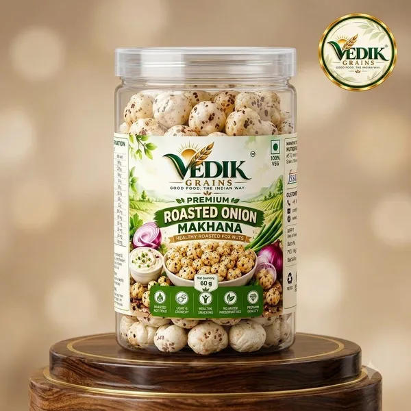 Vedik_Grains_Roasted_Onion_Makhana|Onion_Flavoured_Fox_Nuts|60g_Roasted_Makhana_(60_g)