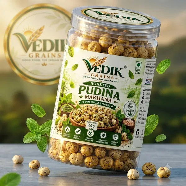 Vedik_Grains_Roasted_Pudina_Makhana|Mint_Flavoured_Fox_Nuts|60g_Roasted_Makhana_(60_g)