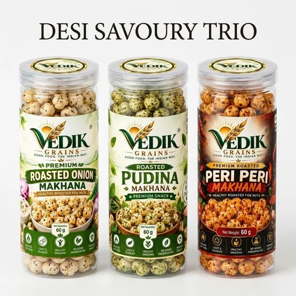 Vedik_Grains_Roasted_Makhana_Combo|Onion|Pudina|Peri_Peri_Fox_Nuts|180g_Roasted_Makhana_(3_x_60_g)