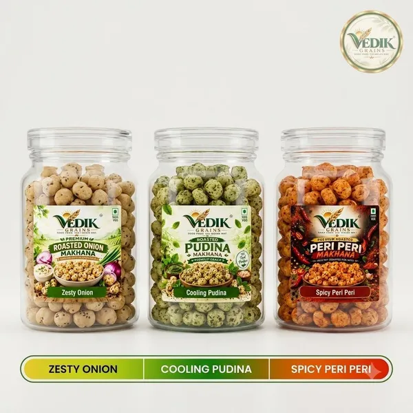 Vedik_Grains_Roasted_Makhana_Combo|Onion|Pudina|Peri_Peri_Fox_Nuts|180g_Roasted_Makhana_(3_x_60_g)