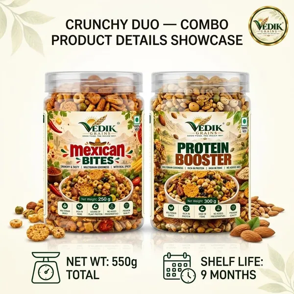 Vedik_Grains_100%_Baked_Crunchy_Snack_Duo_|_Mexican_Bites_Protein_Booster_Nuts_and_Beans_Mix_Namkeen_(2_x_275_g)
