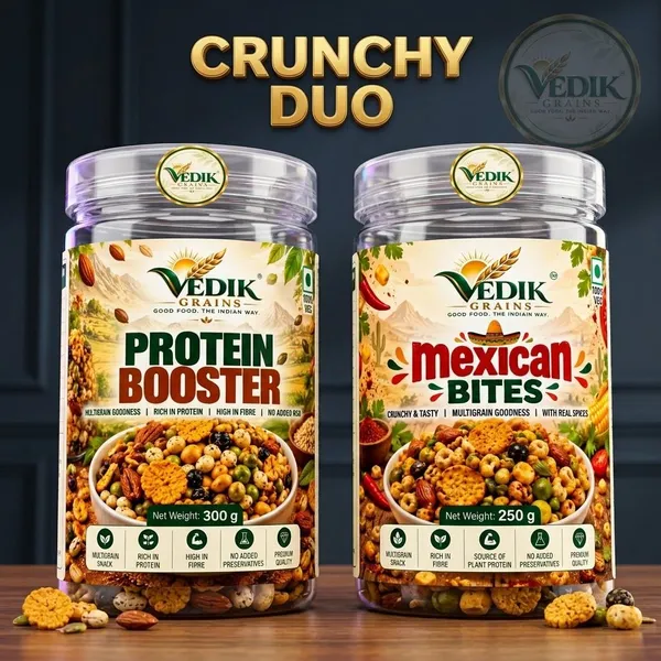 Vedik_Grains_100%_Baked_Crunchy_Snack_Duo_|_Mexican_Bites_Protein_Booster_Nuts_and_Beans_Mix_Namkeen_(2_x_275_g)
