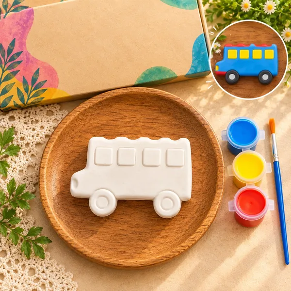 Bus_Shaped_Ceramic_Painting_Diy_Craft_Kit_For_Kids