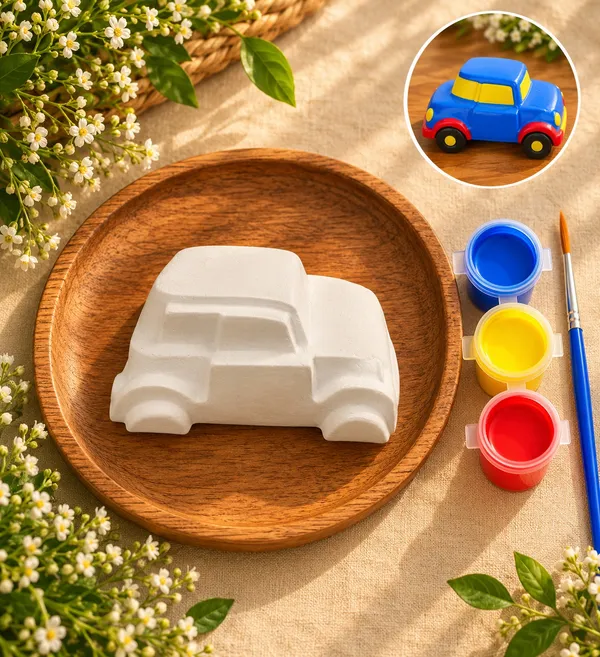 Car_Figurine_Ceramic_Painting_Diy_Craft_Kit_For_Kids
