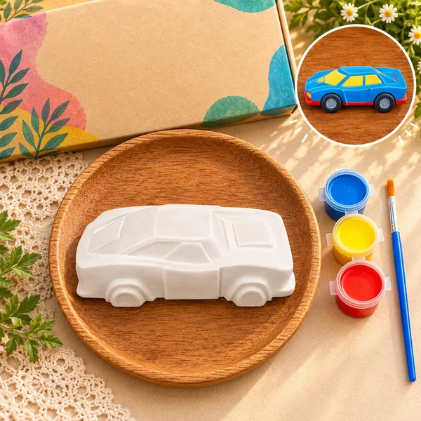 Car_Shaped_Ceramic_Painting_Diy_Craft_Kit_For_Kids