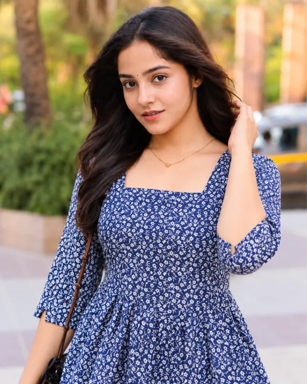 Indigo_Ditsy_Peplum_Top
