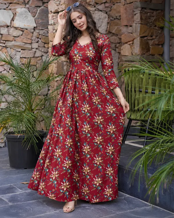 Aurelia_V_Neck_Flared_Gown