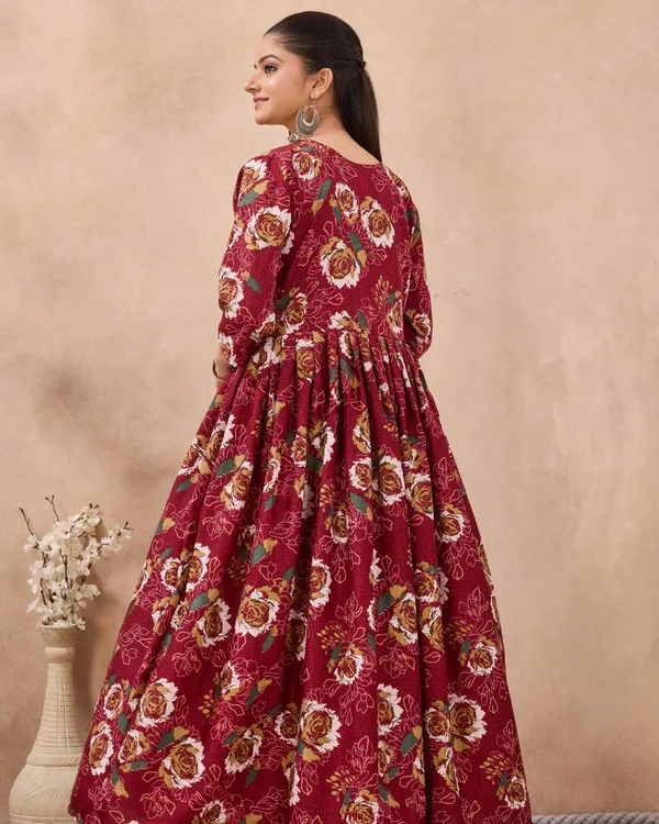 Vintage_Rosewood_Pleated_Gown