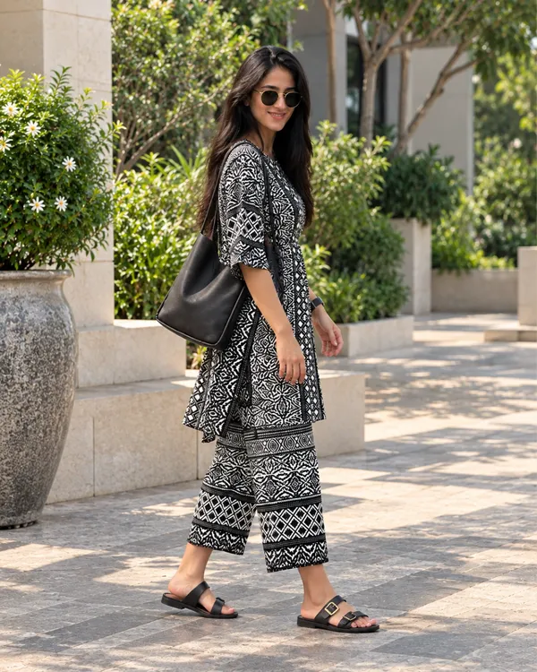 Tribal_Matrix_Kaftan_Set