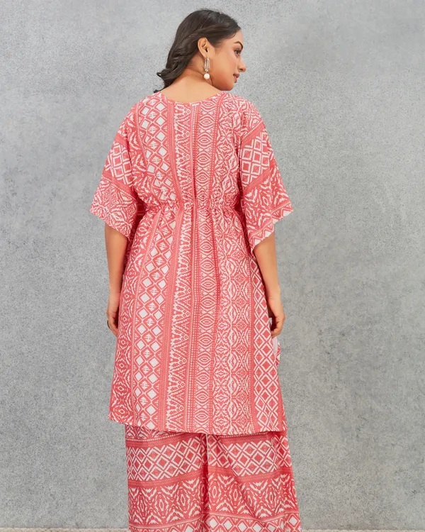 Coral_Lattice_Kaftan_Set