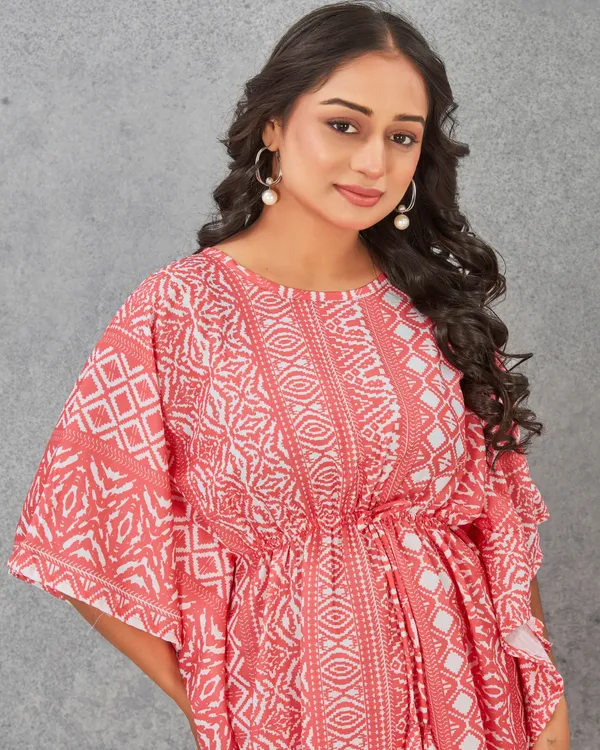 Coral_Lattice_Kaftan_Set