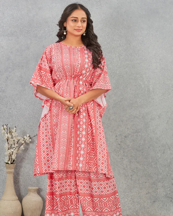 Coral_Lattice_Kaftan_Set