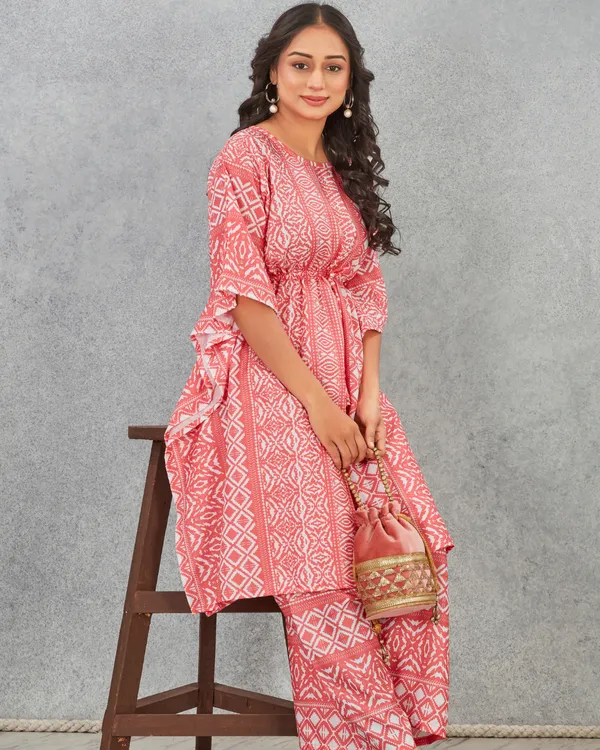 Coral_Lattice_Kaftan_Set