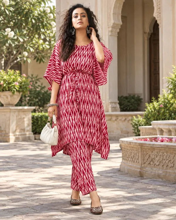 Crimson_Rhythm_Kaftan_Set