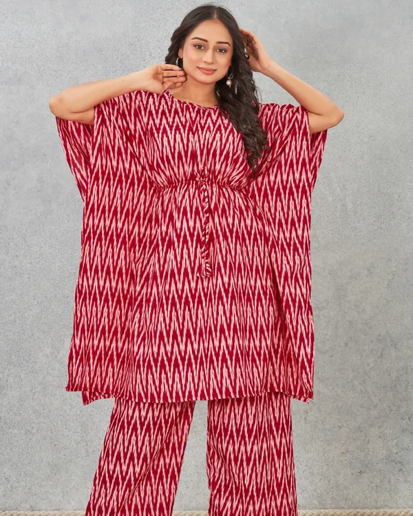 Crimson_Rhythm_Kaftan_Set