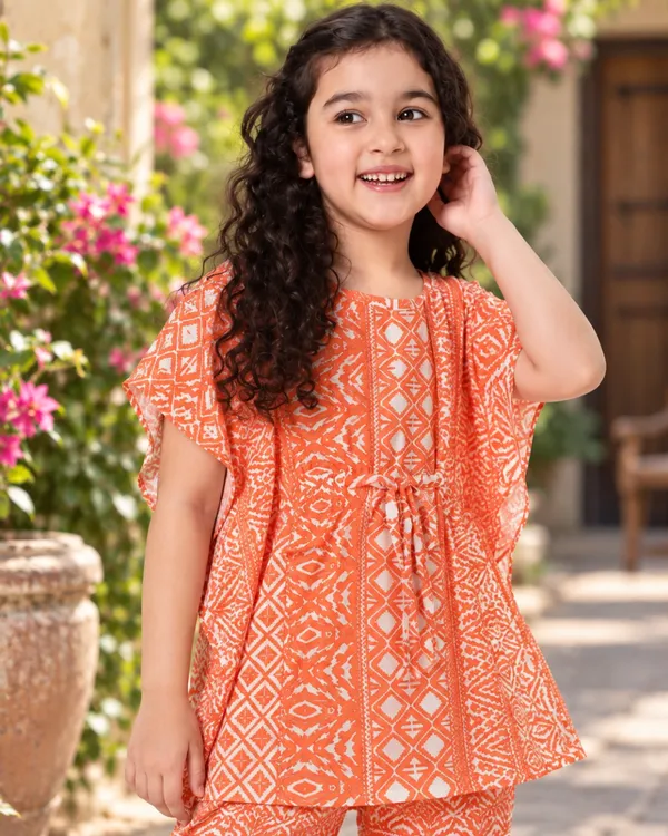 Tangerine_Batik_Kaftan_Palazzo_Set