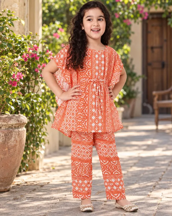 Tangerine_Batik_Kaftan_Palazzo_Set