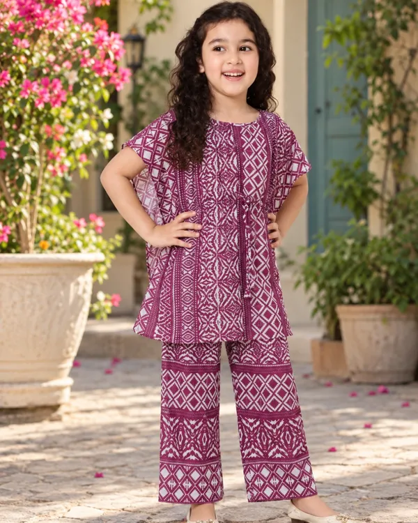 Plum_Rosette_Kaftan_Palazzo_Set