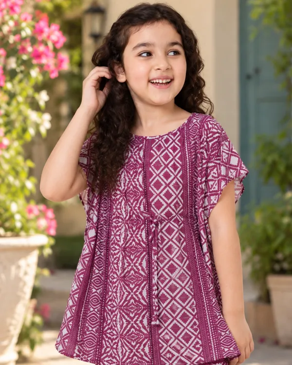 Plum_Rosette_Kaftan_Palazzo_Set