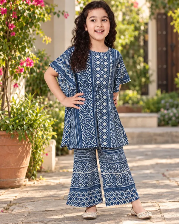 Indigo_Geo_Kaftan_Palazzo_Set