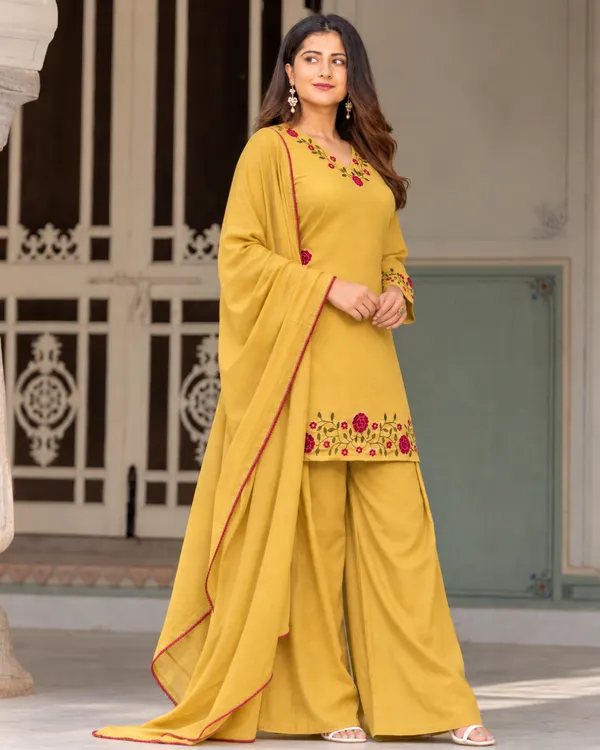 Mustard_Ochre_Floral_Embroidered_Farshi_Salwar_Suit