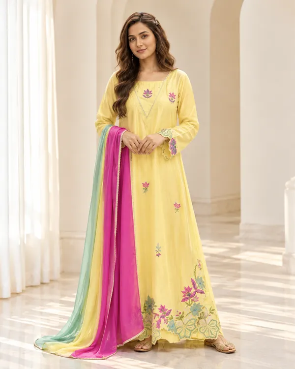 Pastel_Lemon_Yellow_Embroidered_Silk_Suit_With_Multi_Hue_Dupatta