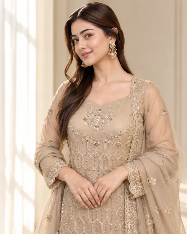 Champagne_Beige_Gold_Crush_Embroidered_3_Piece_Palazzo_Set