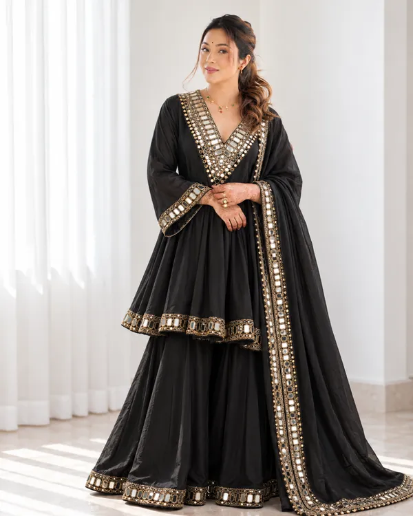 Midnight_Black_Real_Mirror_Work_Pure_Chinon_Silk_Sharara_Set