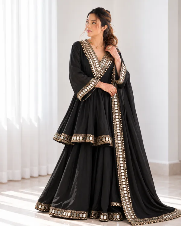 Midnight_Black_Real_Mirror_Work_Pure_Chinon_Silk_Sharara_Set