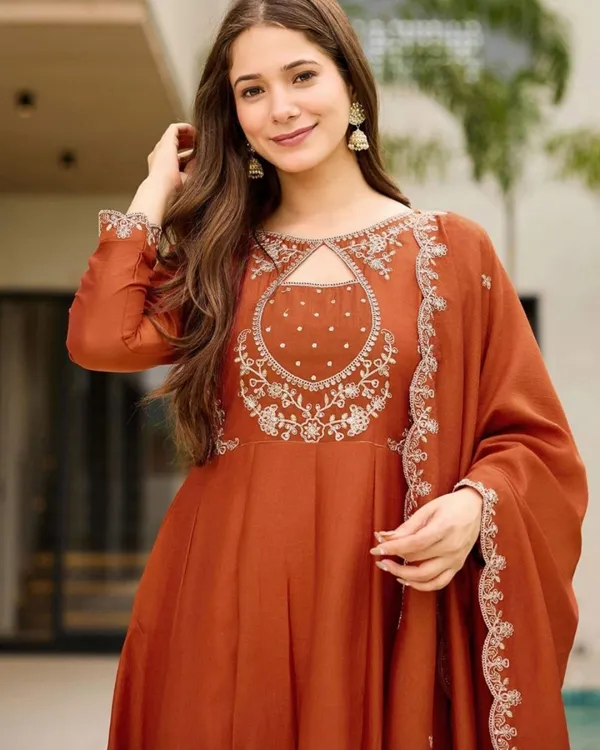 Rust_Terracotta_Keyhole_Embroidered_Silk_Anarkali_Suit