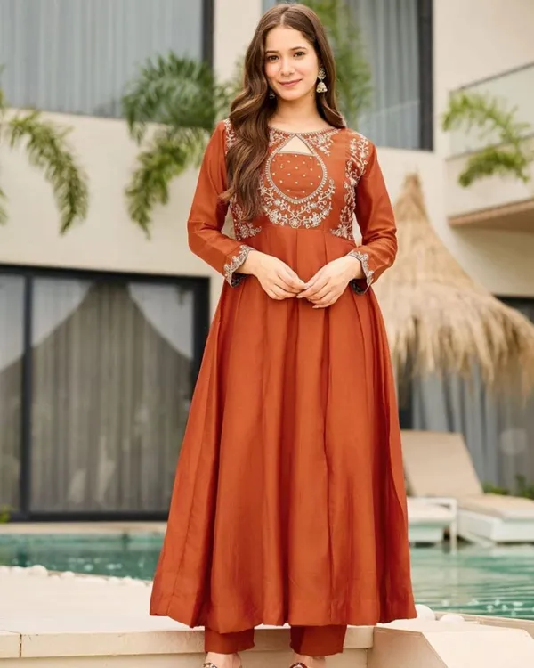 Rust_Terracotta_Keyhole_Embroidered_Silk_Anarkali_Suit