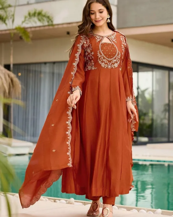 Rust_Terracotta_Keyhole_Embroidered_Silk_Anarkali_Suit