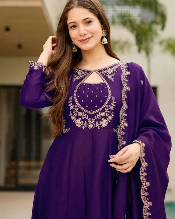 Royal_Purple_Keyhole_Embroidered_Silk_Anarkali_Suit