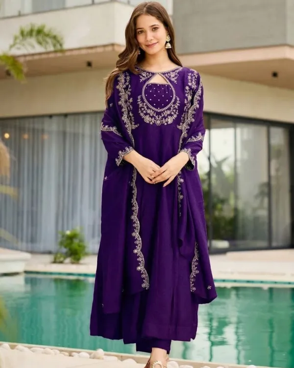 Royal_Purple_Keyhole_Embroidered_Silk_Anarkali_Suit
