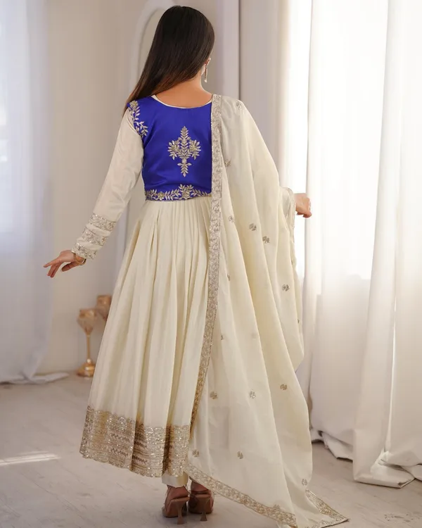 Ivory_Royal_Blue_Waist_Koti_Embroidered_Chinon_Flared_Suit