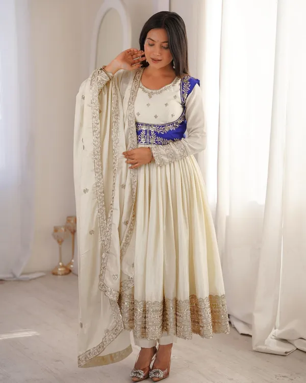 Ivory_Royal_Blue_Waist_Koti_Embroidered_Chinon_Flared_Suit
