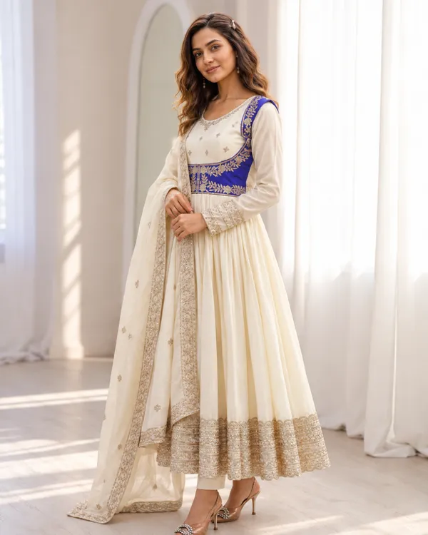 Ivory_Royal_Blue_Waist_Koti_Embroidered_Chinon_Flared_Suit