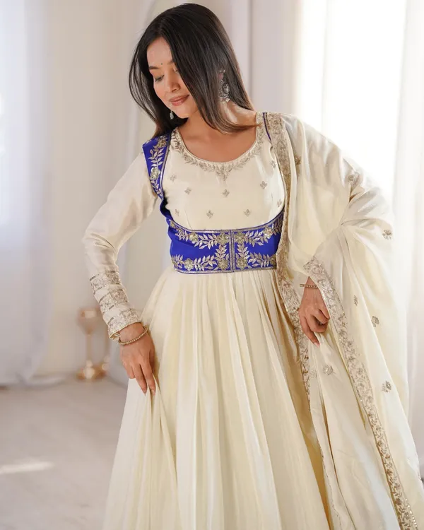 Ivory_Royal_Blue_Waist_Koti_Embroidered_Chinon_Flared_Suit