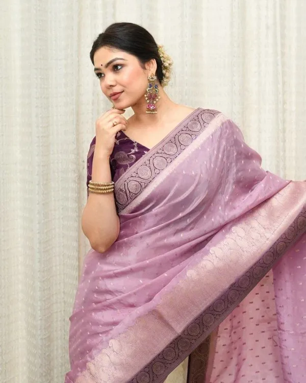 Lilac_Violet_Lichi_Silk_Saree_Default_Title