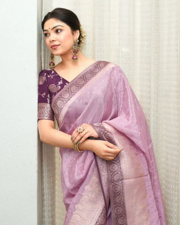Lilac_Violet_Lichi_Silk_Saree_Default_Title