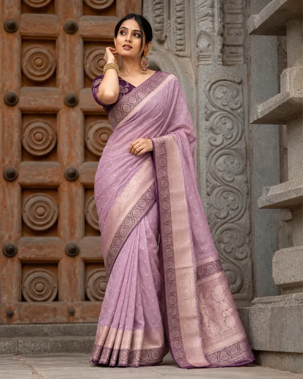 Lilac_Violet_Lichi_Silk_Saree_Default_Title