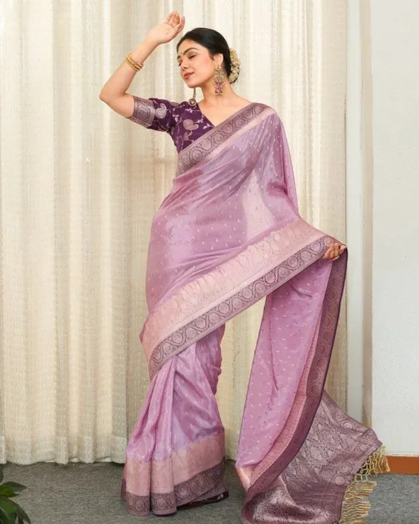 Lilac_Violet_Lichi_Silk_Saree_Default_Title