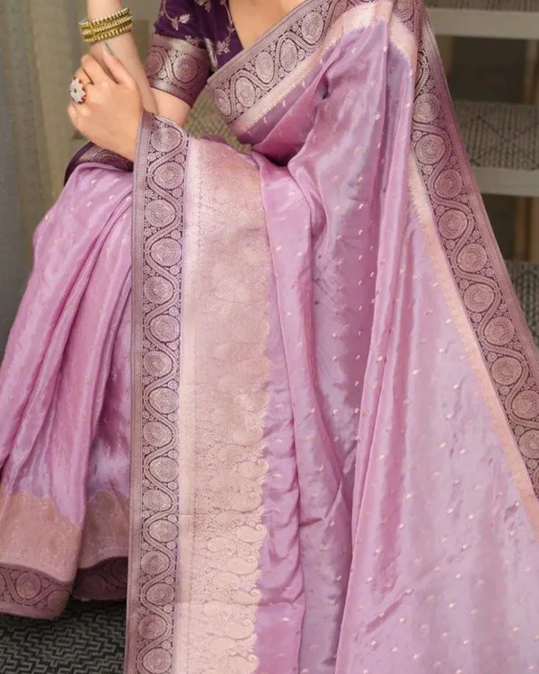 Lilac_Violet_Lichi_Silk_Saree_Default_Title