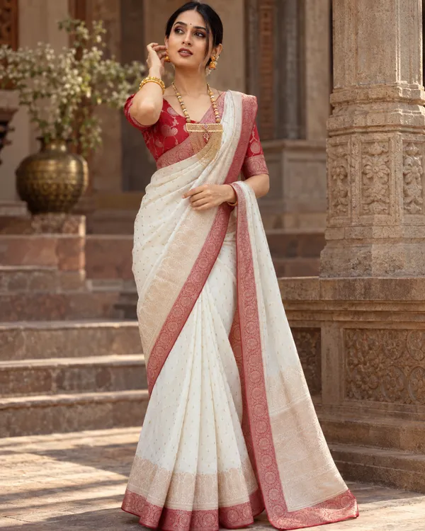 Ivory_Wine_Lichi_Silk_Saree_Default_Title