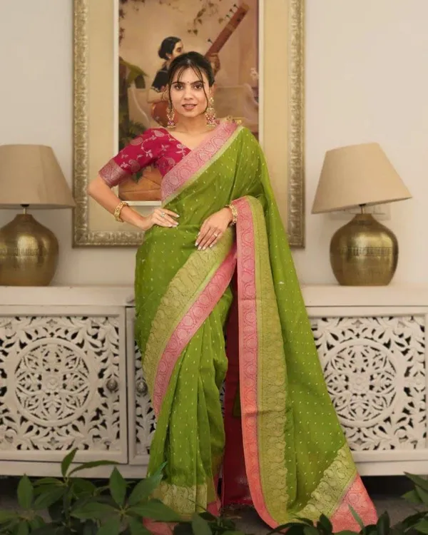 Olive_Magenta_Lichi_Silk_Saree_Default_Title